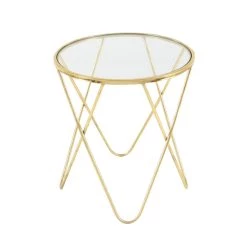 New 🔔 Set of 3 Gold Metal Contemporary Accent Table, 18", 20", 22" by Ivory and Iris 🛒 -Cheap Ivory and Iris Store D400226S 4