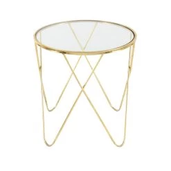 New 🔔 Set of 3 Gold Metal Contemporary Accent Table, 18", 20", 22" by Ivory and Iris 🛒 -Cheap Ivory and Iris Store D400226S 5