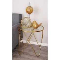 New 🔔 Set of 3 Gold Metal Contemporary Accent Table, 18", 20", 22" by Ivory and Iris 🛒 -Cheap Ivory and Iris Store D400226S 8