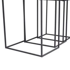 Hot Sale ✔️ Set of 3 Black Aluminum Glam Accent Table 25", 22", 20" by Ivory and Iris 🎁 -Cheap Ivory and Iris Store D400234S 7