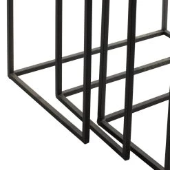 Hot Sale ✔️ Set of 3 Black Aluminum Glam Accent Table 25", 22", 20" by Ivory and Iris 🎁 -Cheap Ivory and Iris Store D400234S 8