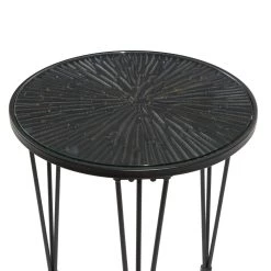 Discount 🌟 Black Wood Modern Accent Table, 22" x 20" x 20" by Ivory and Iris 😍 -Cheap Ivory and Iris Store D400235S 3