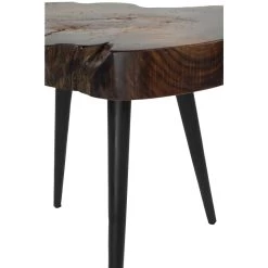 Flash Sale 🥰 Brown Iron and Wood Contemporary Accent Table, 18" x 22" x 23" by Ivory and Iris ⭐ -Cheap Ivory and Iris Store D400240S 4