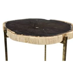 Wholesale ❤️ Set of 3 Gold Petrified Wood Contemporary Accent Table, 26", 24", 22" by Ivory and Iris ❤️ -Cheap Ivory and Iris Store D400247S 5