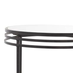 Top 10 💯 Grey Metal Contemporary Accent Table 20" x 18" x 18" by Ivory and Iris 😍 -Cheap Ivory and Iris Store D400250S 4