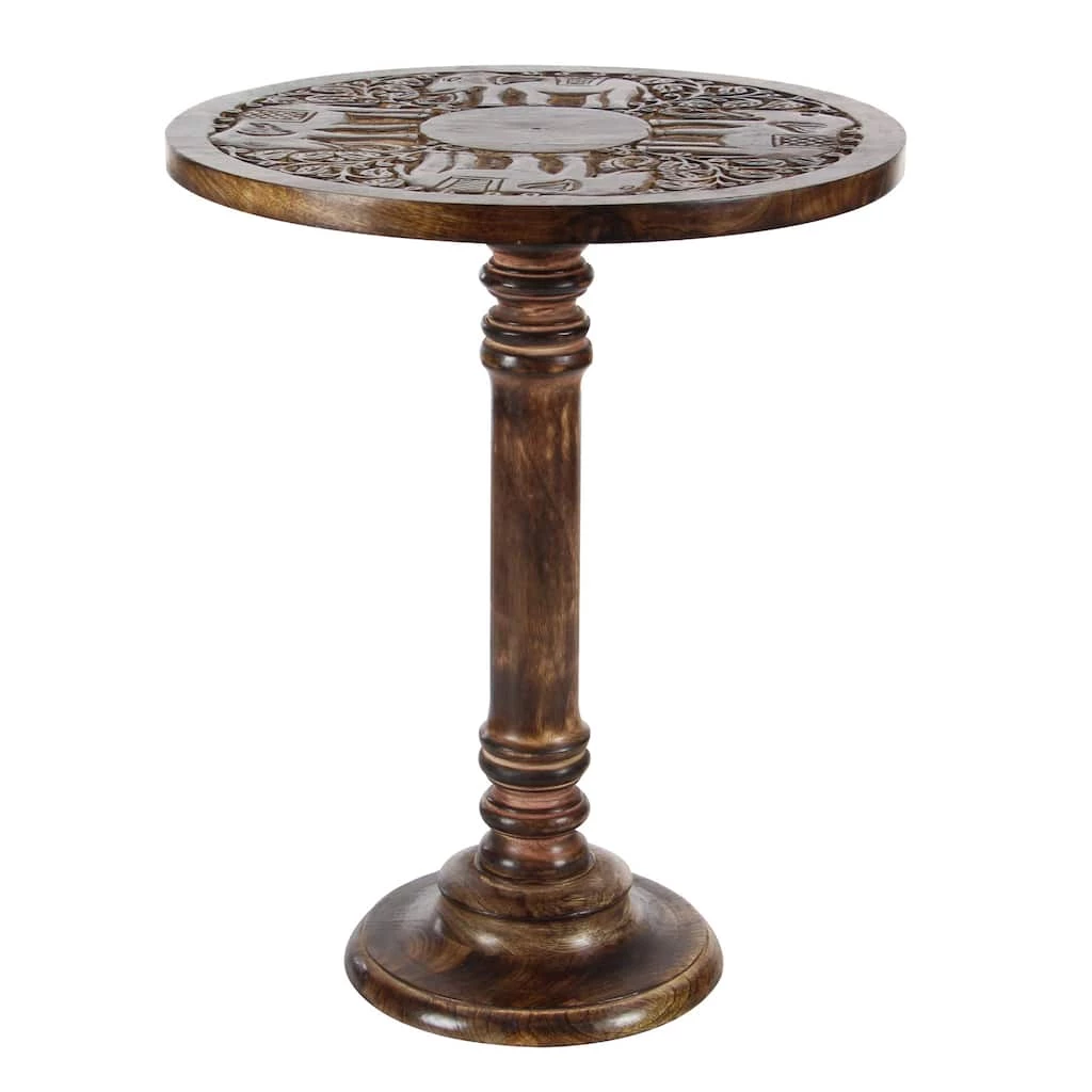 Buy π Brown Mango Wood Traditional Accent Table, 21" x 17" x 17" by Ivory and Iris π― 1 Buy π Brown Mango Wood Traditional Accent Table, 21" x 17" x 17" by Ivory and Iris π―