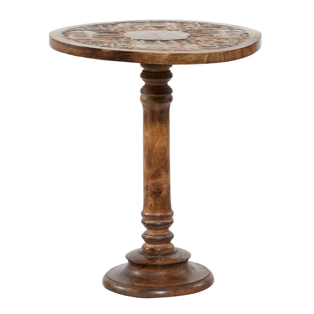 Buy π Brown Mango Wood Traditional Accent Table, 21" x 17" x 17" by Ivory and Iris π― 2 Buy π Brown Mango Wood Traditional Accent Table, 21" x 17" x 17" by Ivory and Iris π― - Image 2