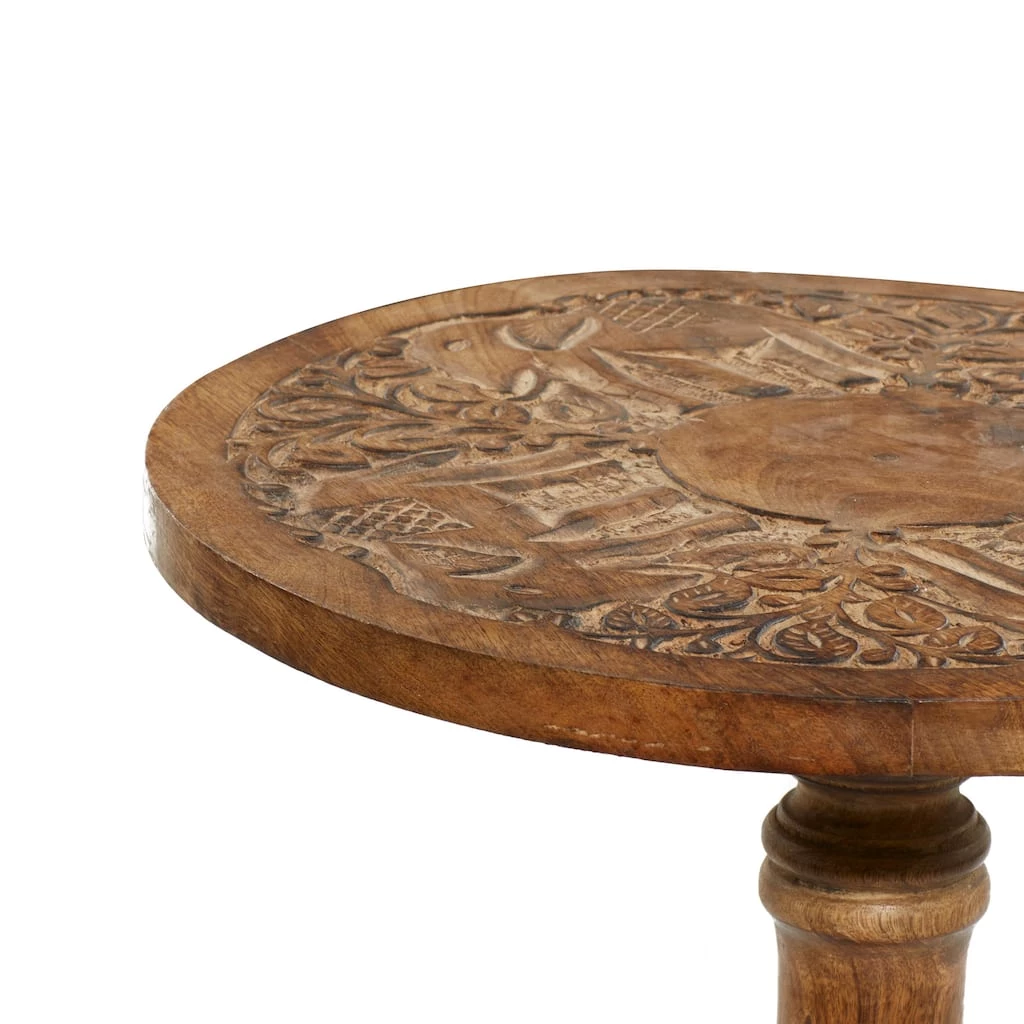 Buy π Brown Mango Wood Traditional Accent Table, 21" x 17" x 17" by Ivory and Iris π― 3 Buy π Brown Mango Wood Traditional Accent Table, 21" x 17" x 17" by Ivory and Iris π― - Image 3