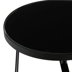 Best deal 👍 Set of 2 Black Metal Modern Accent Table, 19", 23" by Ivory and Iris 👏 -Cheap Ivory and Iris Store D400255S 3