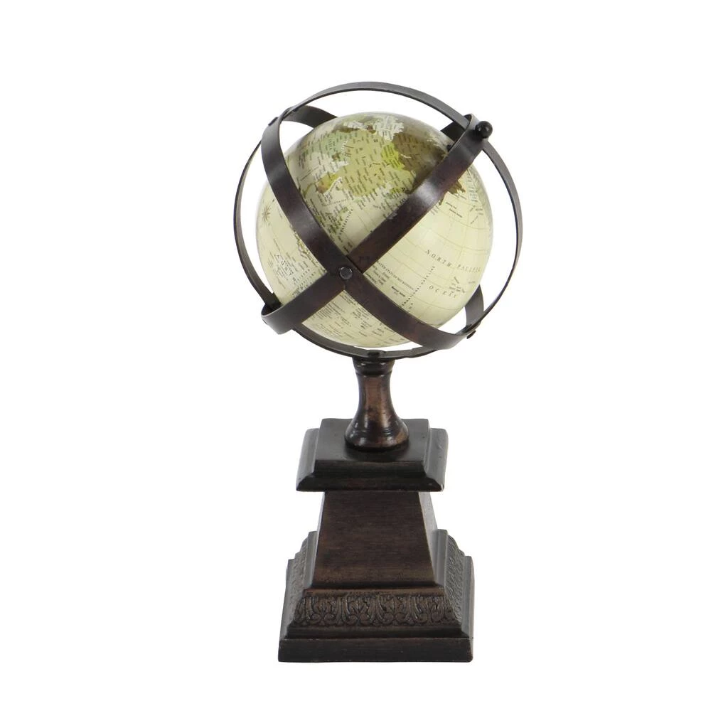 Budget β€οΈ 12" Brown Aluminum Industrial Globe by Ivory and Iris π 2 Budget β€οΈ 12" Brown Aluminum Industrial Globe by Ivory and Iris π - Image 2
