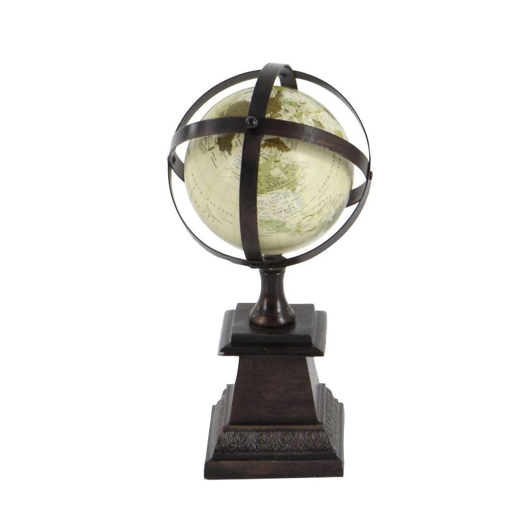 Budget β€οΈ 12" Brown Aluminum Industrial Globe by Ivory and Iris π 3 Budget β€οΈ 12" Brown Aluminum Industrial Globe by Ivory and Iris π - Image 3