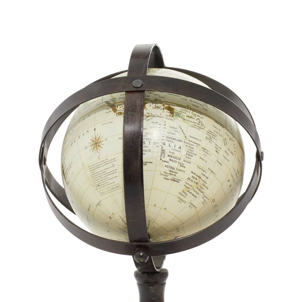 Budget β€οΈ 12" Brown Aluminum Industrial Globe by Ivory and Iris π 7 Budget β€οΈ 12" Brown Aluminum Industrial Globe by Ivory and Iris π - Image 7