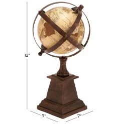 Budget β€οΈ 12" Brown Aluminum Industrial Globe by Ivory and Iris π 16 Budget β€οΈ 12" Brown Aluminum Industrial Globe by Ivory and Iris π -Cheap Ivory and Iris Store D400280S 8