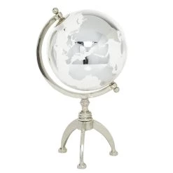 Best deal 🌟 15" Silver Aluminum Glam Globe by Ivory and Iris ✔️