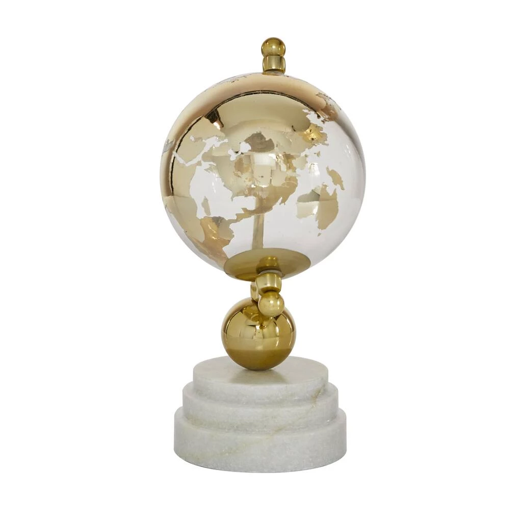 Budget ⌛ 11" Gold Ceramic Glam Globe by Ivory and Iris ⌛ 2 Budget ⌛ 11" Gold Ceramic Glam Globe by Ivory and Iris ⌛ - Image 2