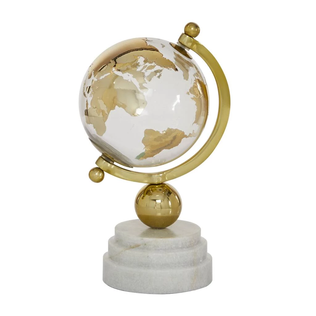 Budget ⌛ 11" Gold Ceramic Glam Globe by Ivory and Iris ⌛ 5 Budget ⌛ 11" Gold Ceramic Glam Globe by Ivory and Iris ⌛ - Image 5