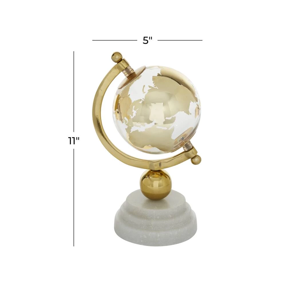 Budget ⌛ 11" Gold Ceramic Glam Globe by Ivory and Iris ⌛ 6 Budget ⌛ 11" Gold Ceramic Glam Globe by Ivory and Iris ⌛ - Image 6