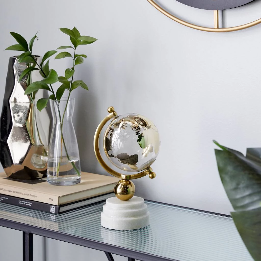 Budget ⌛ 11" Gold Ceramic Glam Globe by Ivory and Iris ⌛ 7 Budget ⌛ 11" Gold Ceramic Glam Globe by Ivory and Iris ⌛ - Image 7