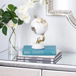 Best Sale π 10" Gold Stoneware Coastal Globe by Ivory and Iris π 15 Best Sale π 10" Gold Stoneware Coastal Globe by Ivory and Iris π -Cheap Ivory and Iris Store D400309S 8