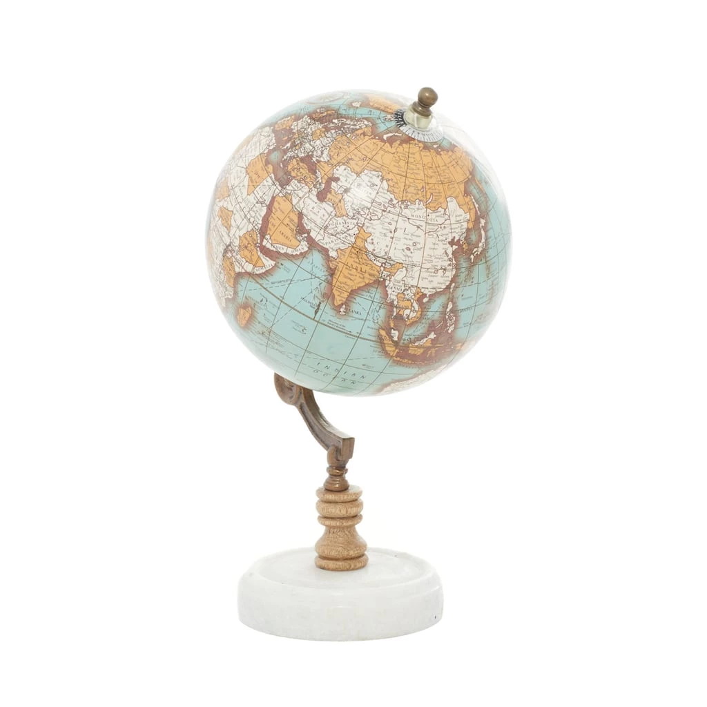 Brand new β 11" Aquamarine Marble & Wood Contemporary Globe by Ivory and Iris π 2 Brand new β 11" Aquamarine Marble & Wood Contemporary Globe by Ivory and Iris π - Image 2