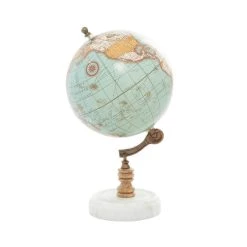 Brand new β 11" Aquamarine Marble & Wood Contemporary Globe by Ivory and Iris π 8 Brand new β 11" Aquamarine Marble & Wood Contemporary Globe by Ivory and Iris π -Cheap Ivory and Iris Store D400314S 3