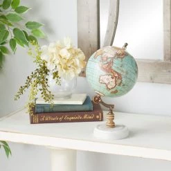Brand new β 11" Aquamarine Marble & Wood Contemporary Globe by Ivory and Iris π 11 Brand new β 11" Aquamarine Marble & Wood Contemporary Globe by Ivory and Iris π -Cheap Ivory and Iris Store D400314S 6
