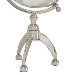 Promo 🎁 12" Silver Aluminum Glam Globe by Ivory and Iris 😍 -Cheap Ivory and Iris Store D400323S 3