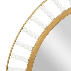 Wholesale 🛒 32" Brown Wood Contemporary Round Wall Mirror by Ivory and Iris ✔️ -Cheap Ivory and Iris Store D400345S 3