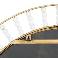 Wholesale 🛒 32" Brown Wood Contemporary Round Wall Mirror by Ivory and Iris ✔️ -Cheap Ivory and Iris Store D400345S 5