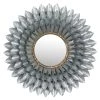 New ⌛ 32" Gray Contemporary Galvanized Metal Wall Mirror by Ivory and Iris 🎁