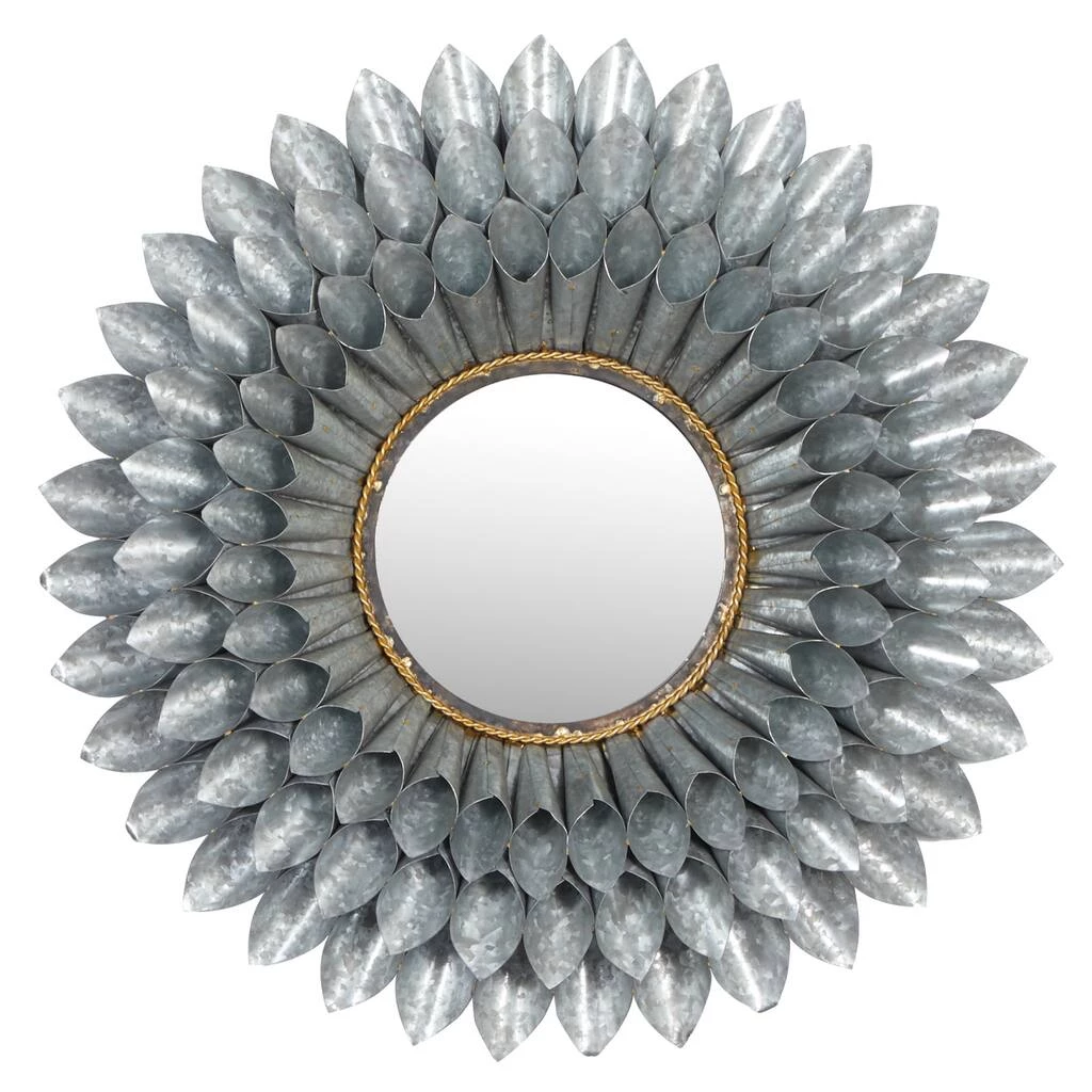 New β 32" Gray Contemporary Galvanized Metal Wall Mirror by Ivory and Iris π 1 New β 32" Gray Contemporary Galvanized Metal Wall Mirror by Ivory and Iris π