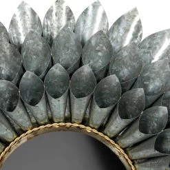 New β 32" Gray Contemporary Galvanized Metal Wall Mirror by Ivory and Iris π 9 New β 32" Gray Contemporary Galvanized Metal Wall Mirror by Ivory and Iris π -Cheap Ivory and Iris Store D400346S 3