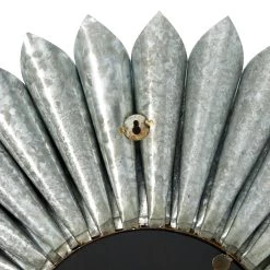 New β 32" Gray Contemporary Galvanized Metal Wall Mirror by Ivory and Iris π 10 New β 32" Gray Contemporary Galvanized Metal Wall Mirror by Ivory and Iris π -Cheap Ivory and Iris Store D400346S 4