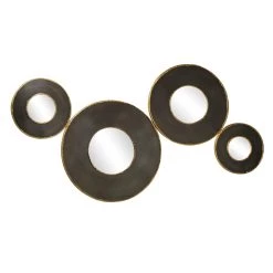 Best reviews of π 48" Black & Gold Metal Contemporary Wall Mirror Cluster by Ivory and Iris π₯°