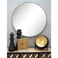 Wholesale 👏 36" Oversized Contemporary Wood Wall Mirror by Ivory and Iris ✔️ -Cheap Ivory and Iris Store D400393S 5