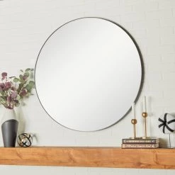 Wholesale 👏 36" Oversized Contemporary Wood Wall Mirror by Ivory and Iris ✔️ -Cheap Ivory and Iris Store D400393S 6