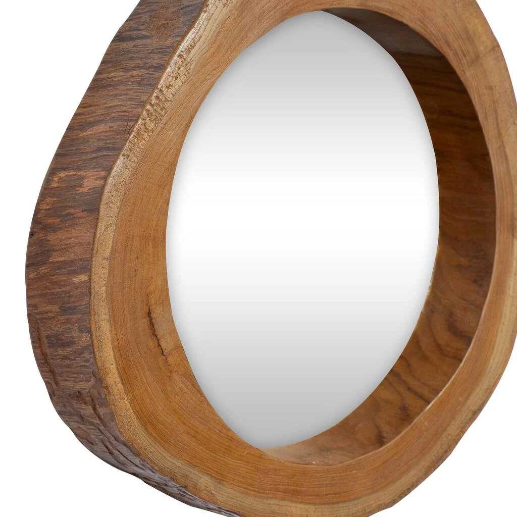 Best Sale π― 13" Brown Teak Wood Rustic Wall Mirror, 4ct. by Ivory and Iris π 4 Best Sale π― 13" Brown Teak Wood Rustic Wall Mirror, 4ct. by Ivory and Iris π - Image 4