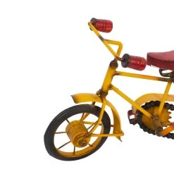 Best deal ✨ 11" Yellow Metal Vintage Bicycle by Ivory and Iris ❤️ -Cheap Ivory and Iris Store D400441S 4