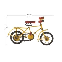Best deal ✨ 11" Yellow Metal Vintage Bicycle by Ivory and Iris ❤️ -Cheap Ivory and Iris Store D400441S 5