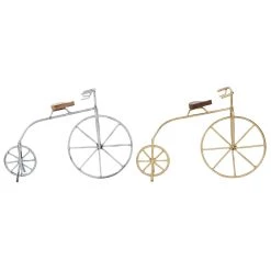 Best deal 🧨 Gold and Silver Metal Contemporary Bicycle Set by Ivory and Iris 😀