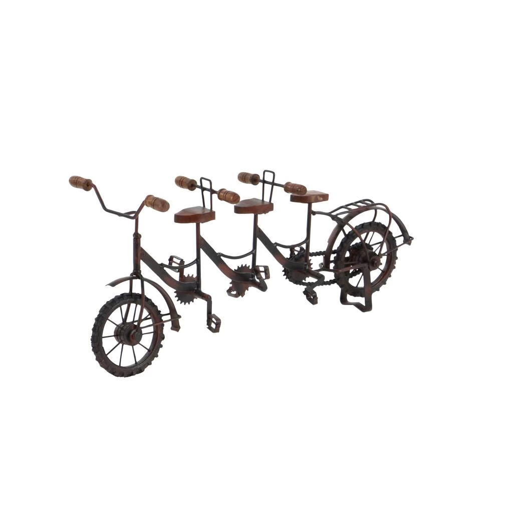 Best Sale ✨ 20" Brown Metal Vintage Bicycle Sculpture by Ivory and Iris 🔥 3 Best Sale ✨ 20" Brown Metal Vintage Bicycle Sculpture by Ivory and Iris 🔥 - Image 3