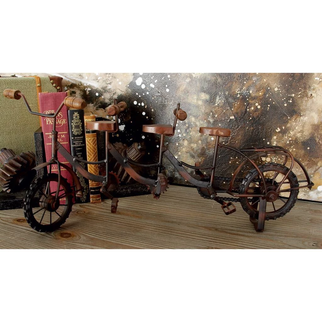 Best Sale ✨ 20" Brown Metal Vintage Bicycle Sculpture by Ivory and Iris 🔥 9 Best Sale ✨ 20" Brown Metal Vintage Bicycle Sculpture by Ivory and Iris 🔥 - Image 9
