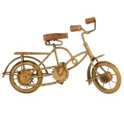 Best deal βοΈ 11" Gold Metal Vintage Bicycle Sculpture by Ivory and Iris π
