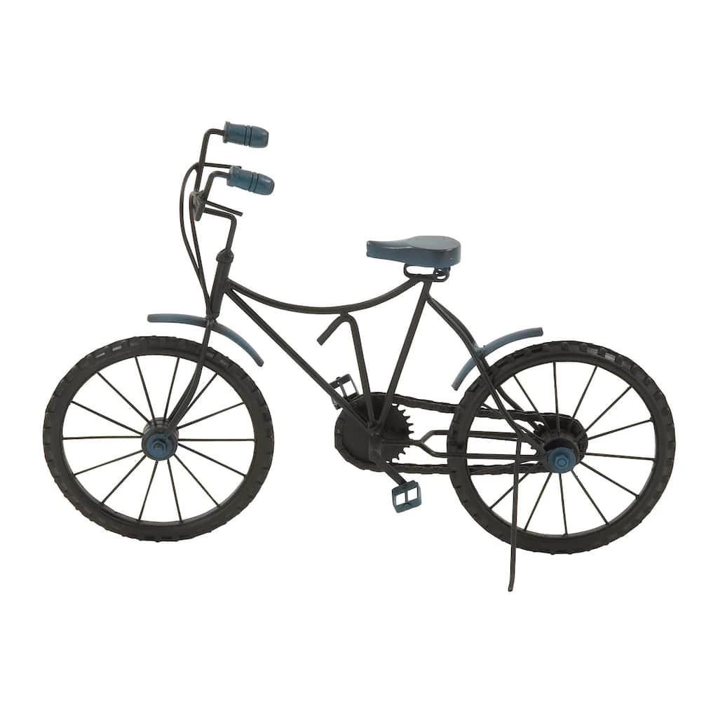 Brand new β¨ 18" Blue Metal and Wood Vintage Bicycle Sculpture by Ivory and Iris π 1 Brand new β¨ 18" Blue Metal and Wood Vintage Bicycle Sculpture by Ivory and Iris π
