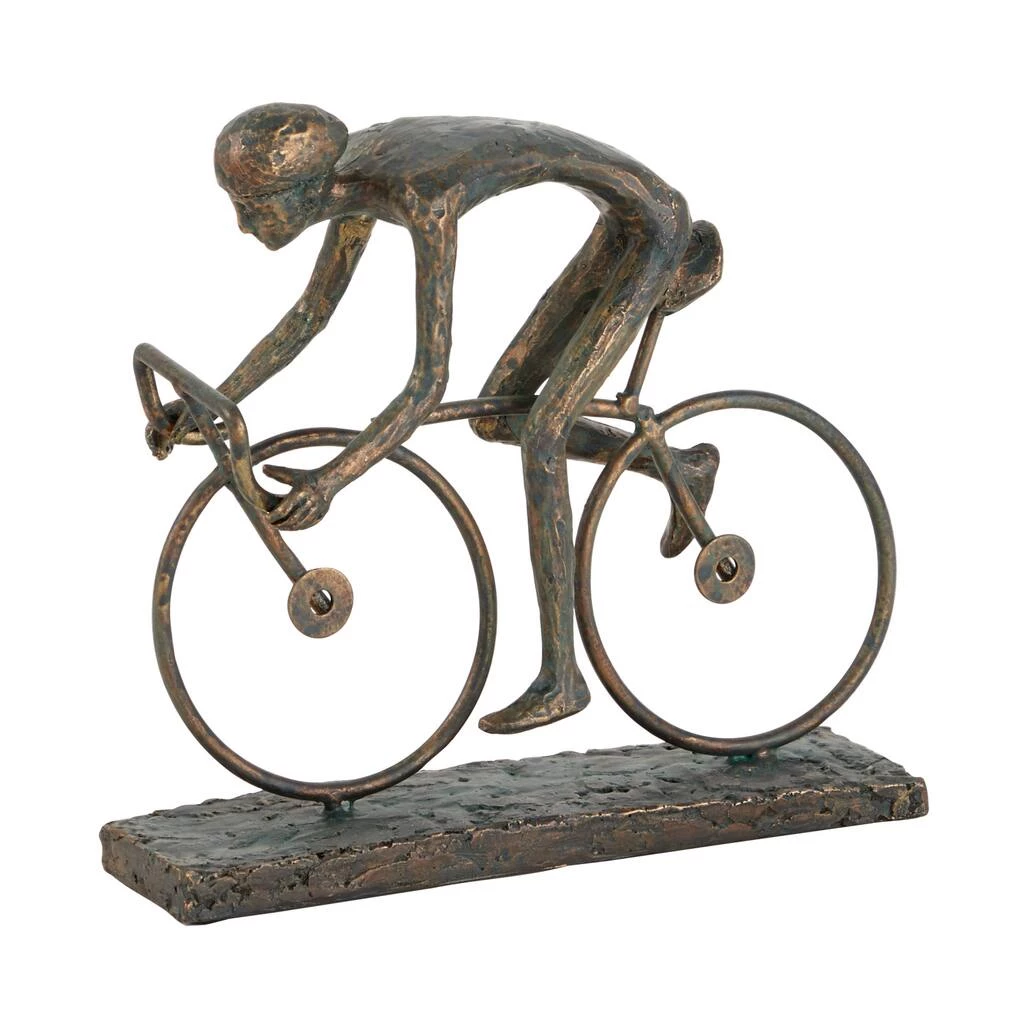 Best Sale π 9" Contemporary Bronze Polystone Stylized Cyclist Sculpture by Ivory and Iris β¨ 2 Best Sale π 9" Contemporary Bronze Polystone Stylized Cyclist Sculpture by Ivory and Iris β¨ - Image 2