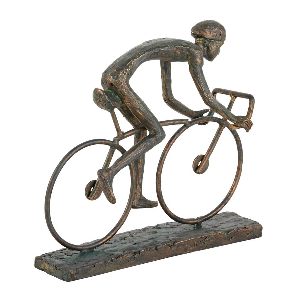 Best Sale π 9" Contemporary Bronze Polystone Stylized Cyclist Sculpture by Ivory and Iris β¨ 3 Best Sale π 9" Contemporary Bronze Polystone Stylized Cyclist Sculpture by Ivory and Iris β¨ - Image 3