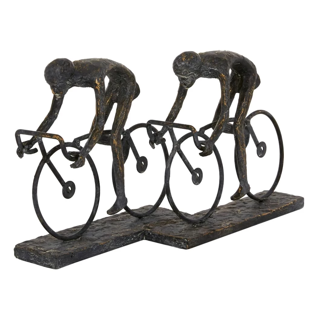 Best Sale π 16" Bronze Polystone Cyclists Sculpture by Ivory and Iris π― 1 Best Sale π 16" Bronze Polystone Cyclists Sculpture by Ivory and Iris π―