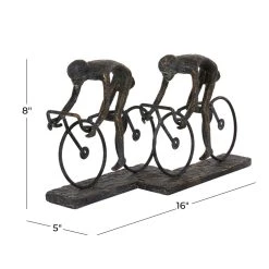 Best Sale π 16" Bronze Polystone Cyclists Sculpture by Ivory and Iris π― 12 Best Sale π 16" Bronze Polystone Cyclists Sculpture by Ivory and Iris π― -Cheap Ivory and Iris Store D400470S 6