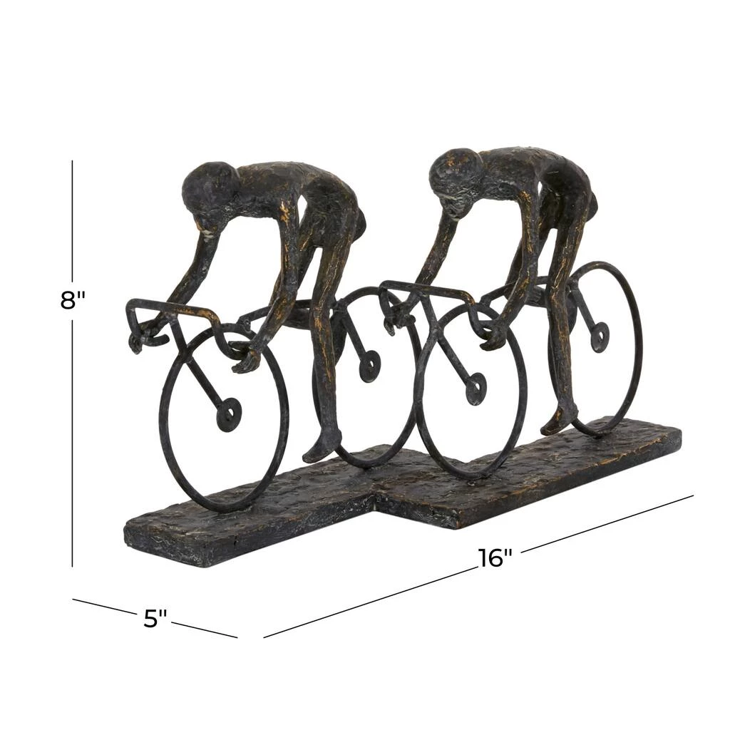 Best Sale π 16" Bronze Polystone Cyclists Sculpture by Ivory and Iris π― 6 Best Sale π 16" Bronze Polystone Cyclists Sculpture by Ivory and Iris π― - Image 6