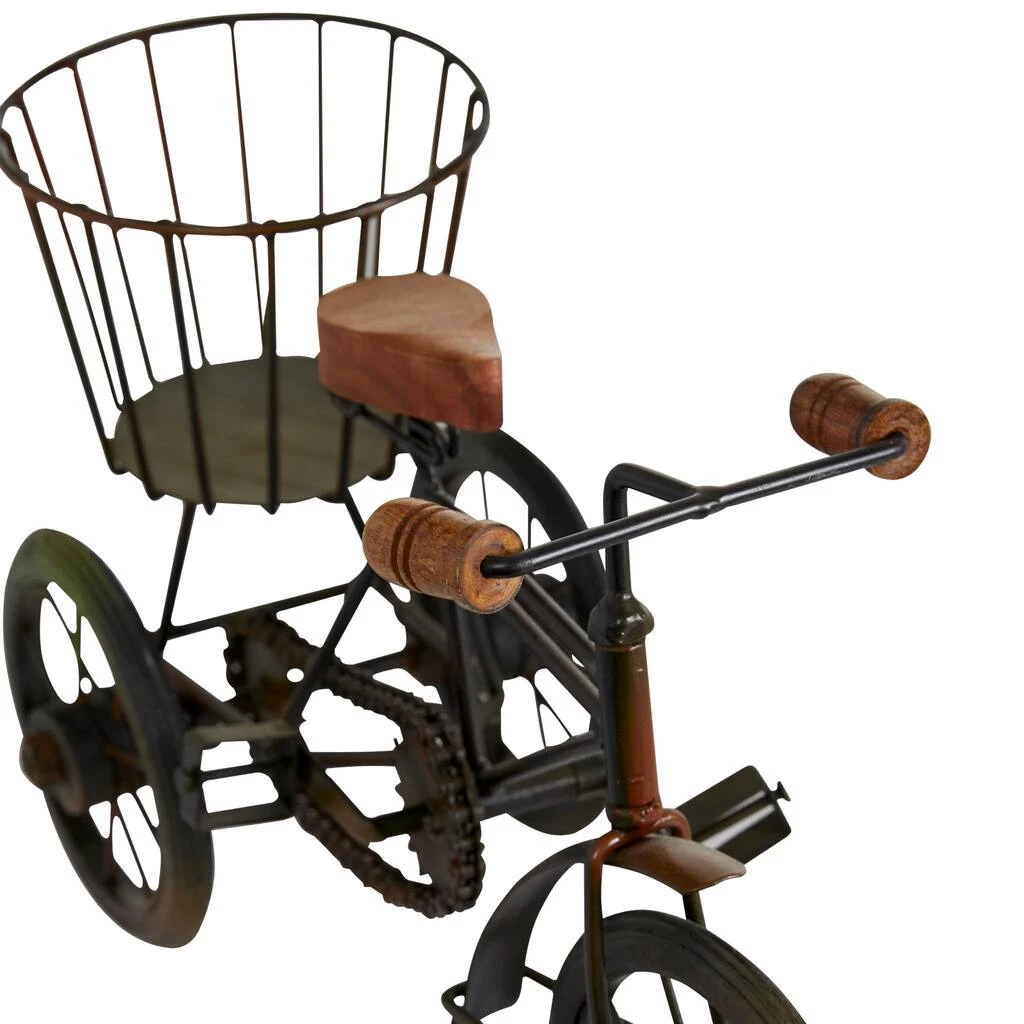 Best Sale ✔️ 12" Vintage Brown Metal & Wood Tricycle Sculpture by Ivory and Iris ✔️ 6 Best Sale ✔️ 12" Vintage Brown Metal & Wood Tricycle Sculpture by Ivory and Iris ✔️ - Image 6